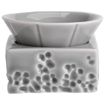 Filtru de ceai din porțelan integral, stil japonez, glazură Ice Grey cu model Lake Stone, filtru alb pentru ceai