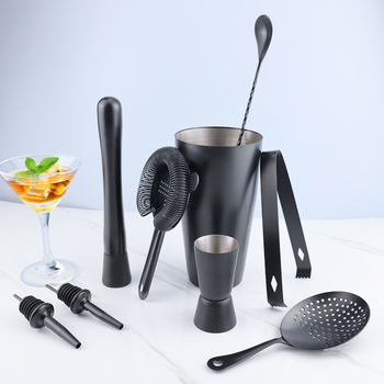 Set Boston shaker din oțel inoxidabil 304 cu lingură de bar și strecurător de gheață – ustensile cocktail