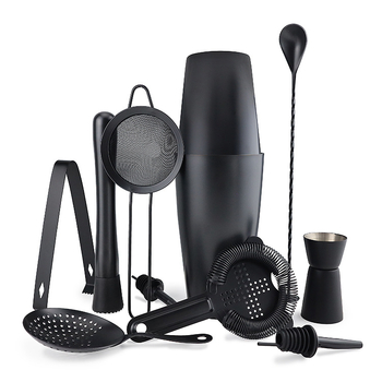Set Boston shaker din oțel inoxidabil 304 cu lingură de bar și strecurător de gheață – ustensile cocktail