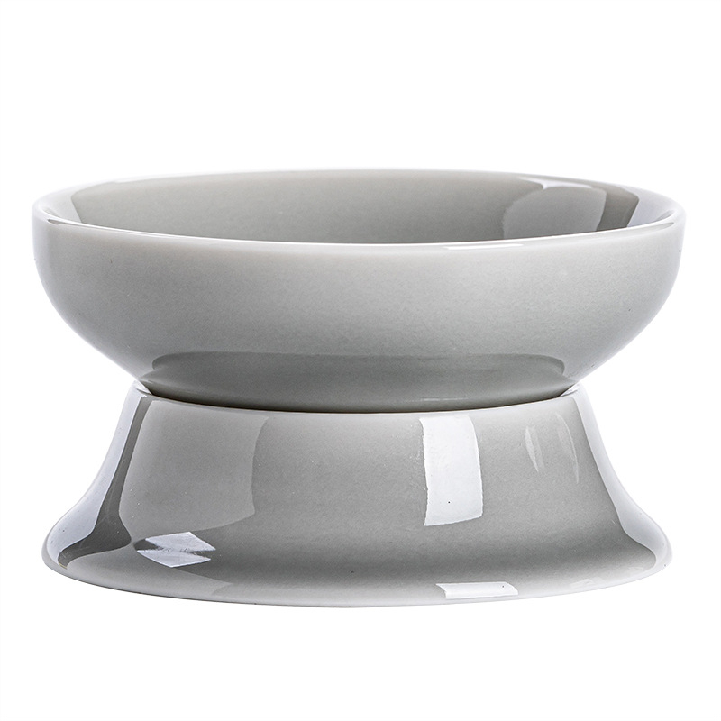 Set ceramic de filtrare ceai cu glazură Ice Ash — strecurător de ceai pentru ceremonia Kung Fu