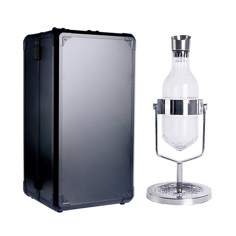 Decantor pentru vin roșu, design european în stil balans, aerare rapidă, sticlă cristal, 1 L