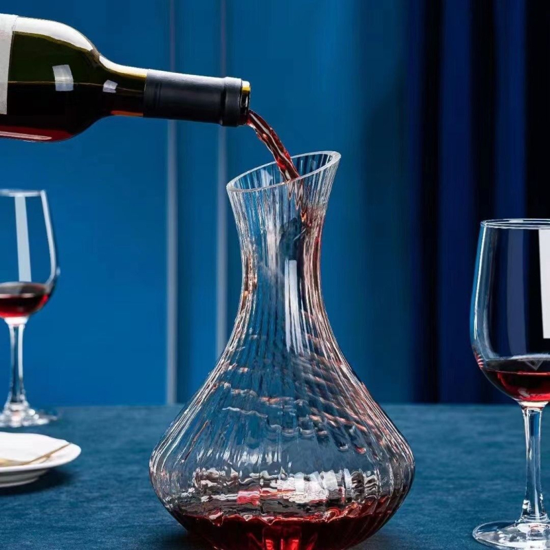 Decantor de vin roșu cu dungi groase, set personalizat în stil japonez pentru uz casnic, fără plumb.