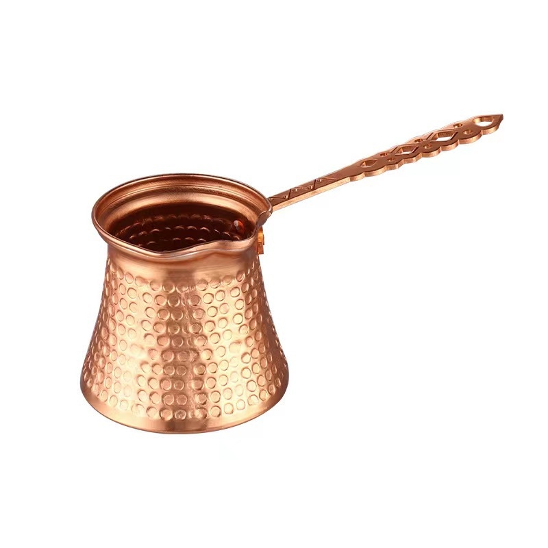 Vas metalic placat cu cupru pentru baruri și cocktailuri, stil vintage pentru turnare, ceașcă de cafea turcească