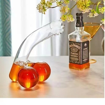 Decantor de whisky din sticlă transparent Tintin, ornament de masă în stil minimalist, 301–400 ml