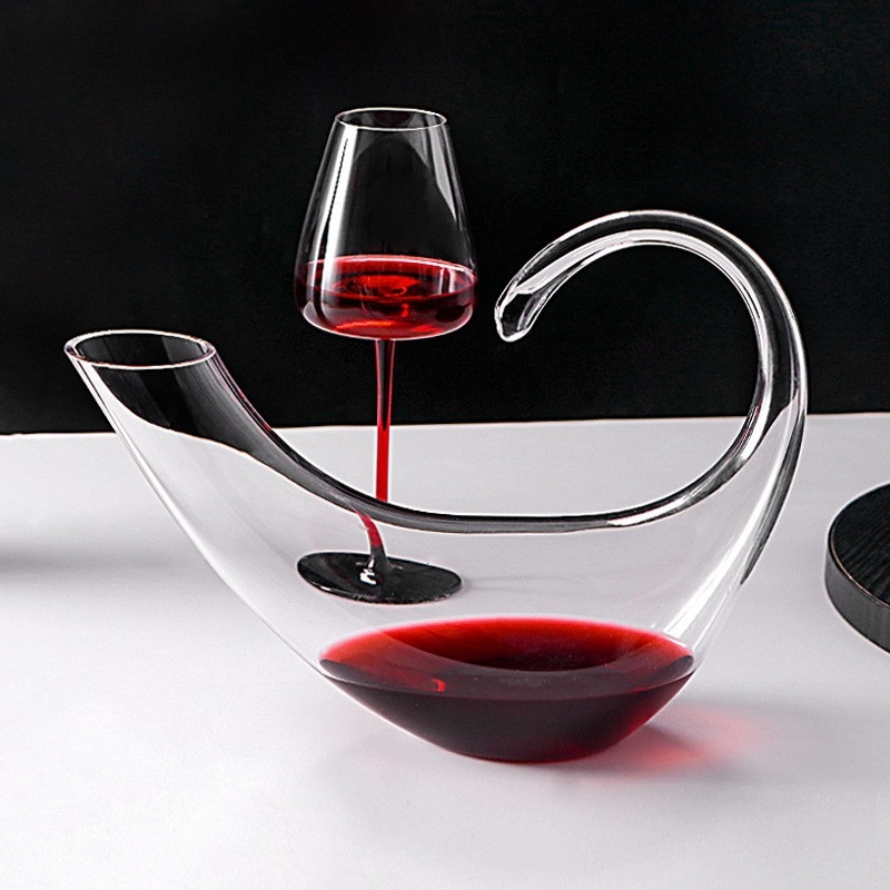 Decantor pentru vin roșu din sticlă de cristal, design Scorpion, stil modern, capacitate 1000 ml