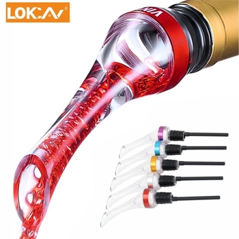 Turnător de vin și decantor, anti-stropire, din plastic transparent, pentru aerarea rapidă a vinului roșu