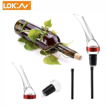 Turnător de vin și decantor, anti-stropire, din plastic transparent, pentru aerarea rapidă a vinului roșu