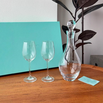 Set de pahare de vin din cristal cu decantor în cutie cadou