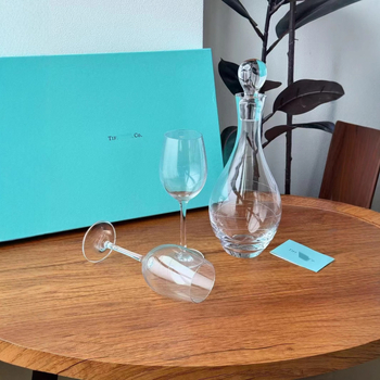 Set de pahare de vin din cristal cu decantor în cutie cadou