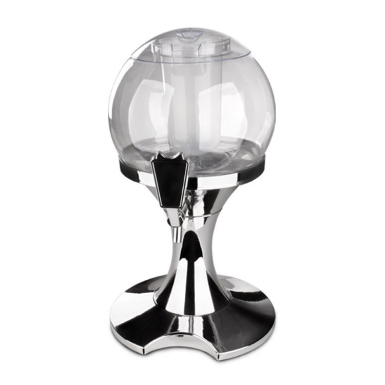 Dispenser de băuturi sferic, 3.5 L, cu turn pentru bere și dozator pentru vin roșu