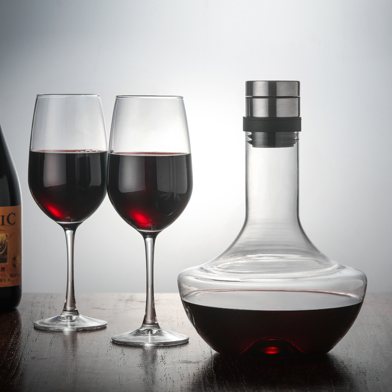 Decantator din sticlă suflată manual, 1000 ml, sticlă borosilicat, stil simplu