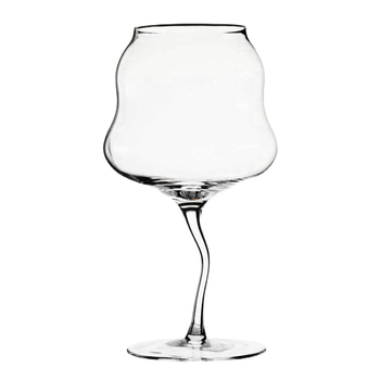 Set de pahare de vin roșu cu design în valuri, decantator din cristal și pahare înalte