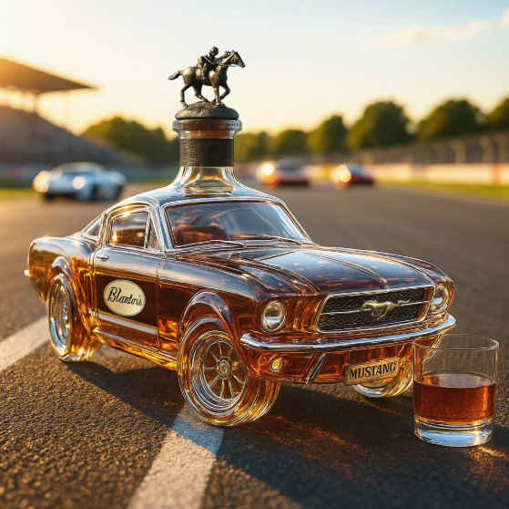 Decantor de whisky – design mașină poliție și Mustang