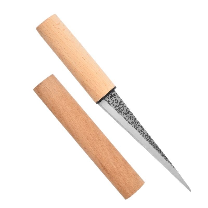 Cuțit de sculptat gheață cu mâner din fag