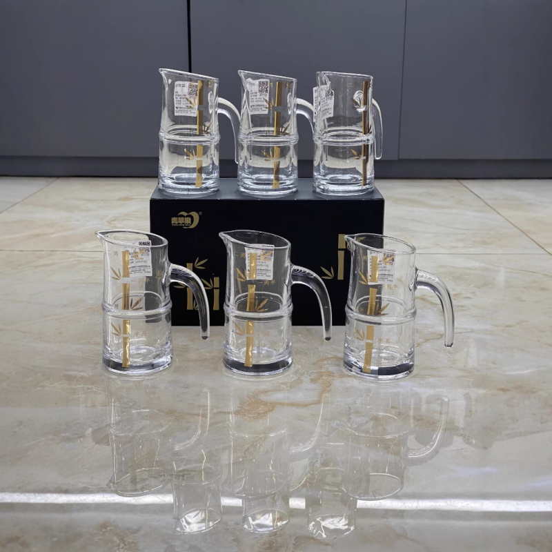 Pahare de sticlă pentru băuturi spirtoase, Green Apple – set KB27T, pahare mici de degustare