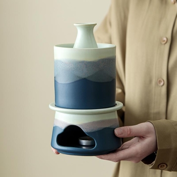Forbidden City Cultural and Creative încălzitor ceramic pentru vin, set de vin în stil japonez — cadou pentru profesori, vârstnici și clienți, de ziua de naștere și pentru inaugurarea locuinței
