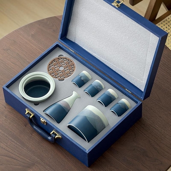 Forbidden City Cultural and Creative încălzitor ceramic pentru vin, set de vin în stil japonez — cadou pentru profesori, vârstnici și clienți, de ziua de naștere și pentru inaugurarea locuinței