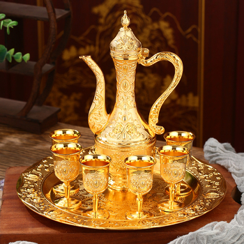 Set de pahare pentru lichior pentru uz casnic, pahare mici cu mâner, distribuitor de turnare, stil european, set complet