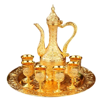 Set de pahare pentru lichior pentru uz casnic, pahare mici cu mâner, distribuitor de turnare, stil european, set complet