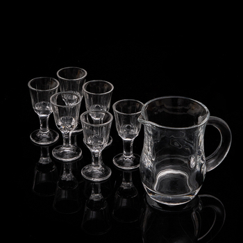 Set de pahare din sticlă Maotai Baijiu cu dozator, 7 piese, pentru uz casnic, cu logo imprimat