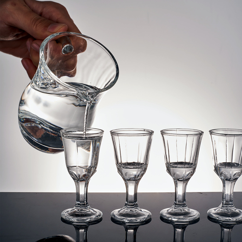 Set de pahare din sticlă Maotai Baijiu cu dozator, 7 piese, pentru uz casnic, cu logo imprimat