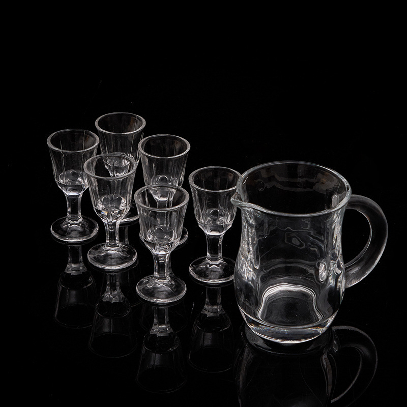 Set de pahare din sticlă Maotai Baijiu cu dozator, 7 piese, pentru uz casnic, cu logo imprimat