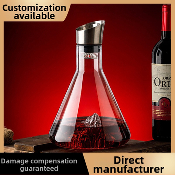 Decantor de vin roșu din sticlă cristal, formă de aisberg, pentru uz casnic, design creativ de turnare rapidă