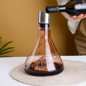 Decantor de vin roșu din sticlă cristal, formă de aisberg, pentru uz casnic, design creativ de turnare rapidă