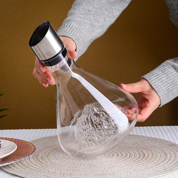 Decantor de vin roșu din sticlă cristal, formă de aisberg, pentru uz casnic, design creativ de turnare rapidă