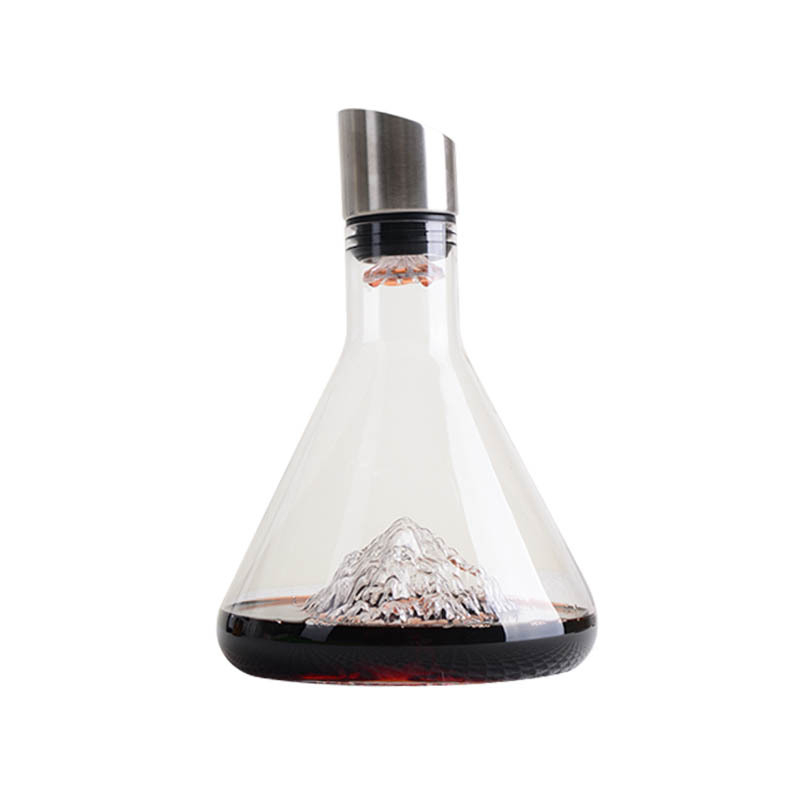 Decantor de vin roșu din sticlă cristal, formă de aisberg, pentru uz casnic, design creativ de turnare rapidă