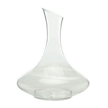 Decantor de cristal, cu corp mare și gură înclinată, robinet filetabil pentru vin roșu