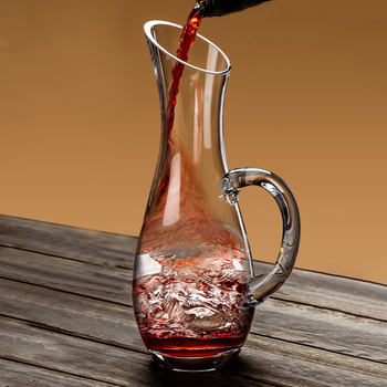 Decantor din sticlă cristal pentru uz casnic, dispenser de vin, înaltă calitate, stil modern minimalist, capacitate 1000 ml+