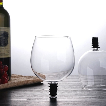 26N pahar de vin fără picior, transparent, design roșu pentru călătorii, 301-400 ml