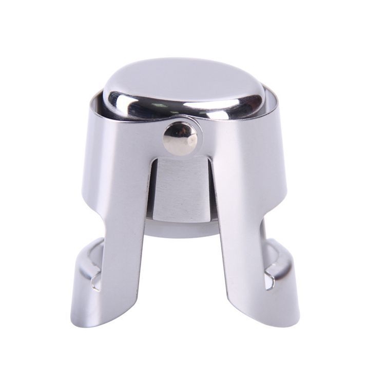 Dop pentru șampanie din oțel inoxidabil 430 - dop vacuum pentru vin, dop de conservare, set de accesorii pentru vin în pungă PP, gadget de bucătărie