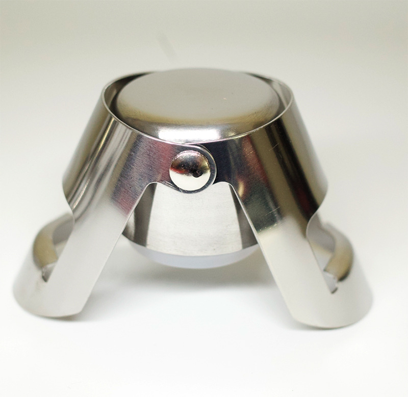 Dop pentru șampanie din oțel inoxidabil 430 - dop vacuum pentru vin, dop de conservare, set de accesorii pentru vin în pungă PP, gadget de bucătărie