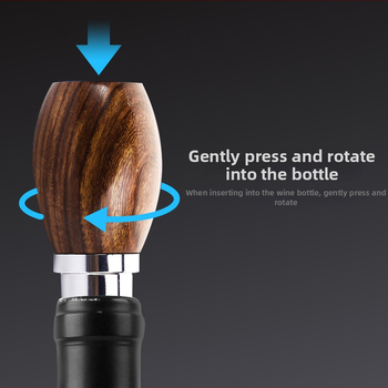 Kang Zhirun Dop pentru sticlă de vin, din oțel inoxidabil 304, lemn de santal verde