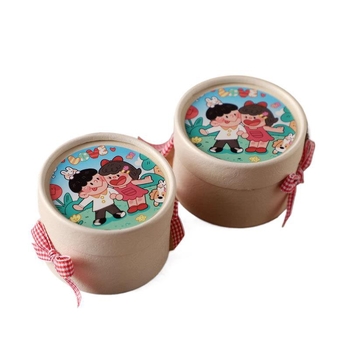 Cutie de bomboane de nuntă cu ilustrație manuală, design drăguț cartoon, pentru logodnă și nuntă, mică cutie pentru bomboane de masă, fără pliere