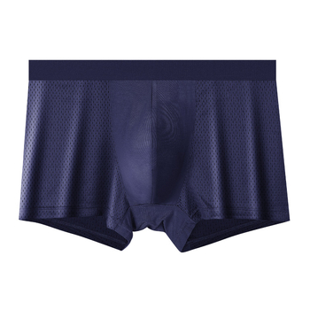 Muške mrežaste bokserice s visokim strukom, plus veličina, prozračne lagane, jednobojne Ice Silk materijal