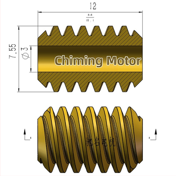 5840-31ZY vretenový motor s reduktorom, modul 0.5M, motor 555