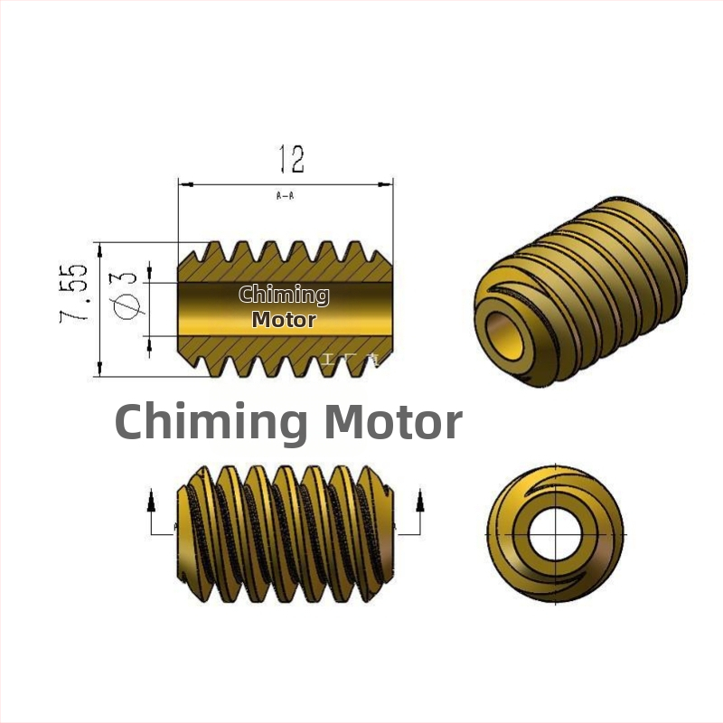 5840-31ZY vretenový motor s reduktorom, modul 0.5M, motor 555