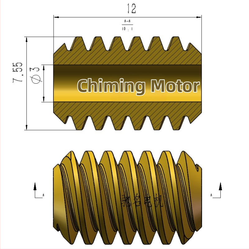 5840-31ZY vretenový motor s reduktorom, modul 0.5M, motor 555