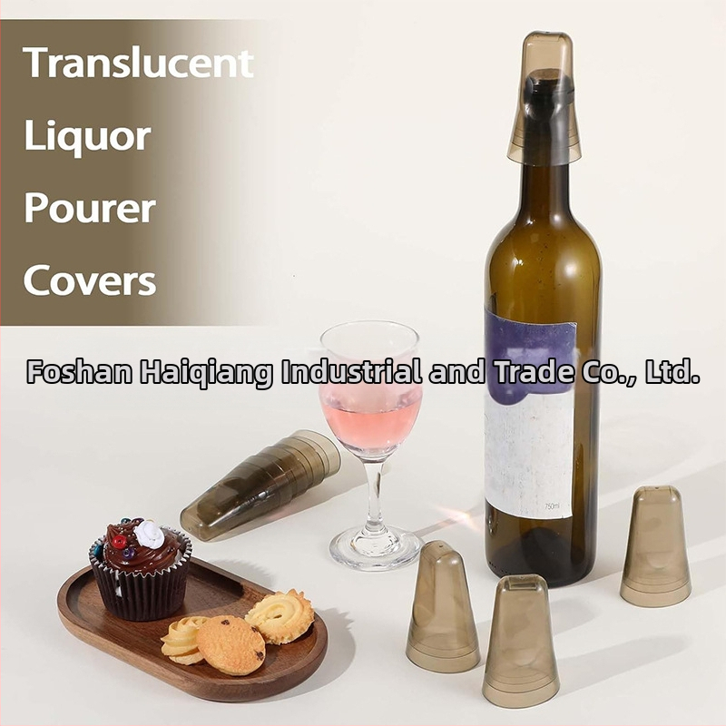 Priehľadný univerzálny uzáver na fľašu vína s výlevkou, prachotesný