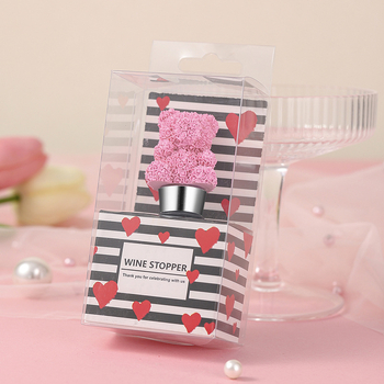Dop de sticlă pentru vin, în formă de inimă – accesoriu decorativ pentru sigilare, cadou creativ de nuntă