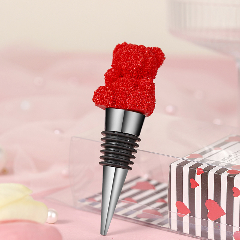 Dop de sticlă pentru vin, în formă de inimă – accesoriu decorativ pentru sigilare, cadou creativ de nuntă