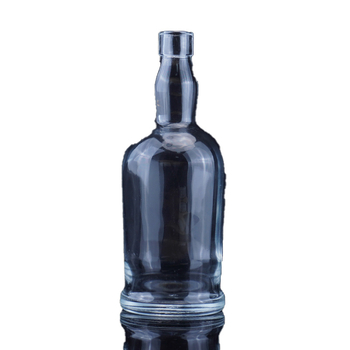 700 ml cilindrična boca od kristalno bijelog stakla za whisky, brandy, vino i votku s drvenim čepom – prazna boca