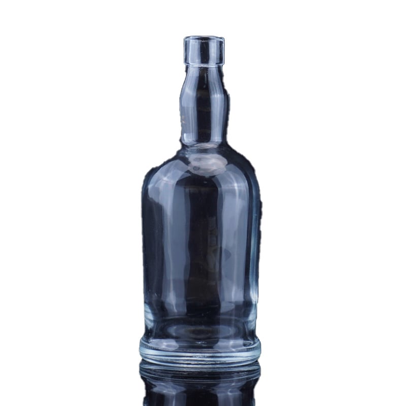 700 ml cilindrična boca od kristalno bijelog stakla za whisky, brandy, vino i votku s drvenim čepom – prazna boca