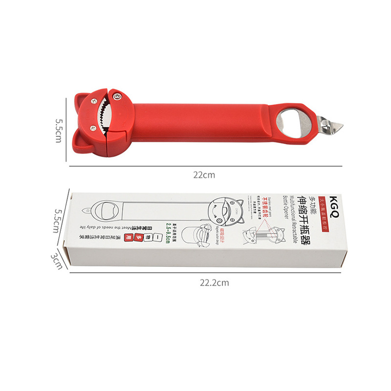 Deschizător de sticle retractabil, multifuncțional, cu design elegant, deschizător de bere și îndepărtare a dopurilor