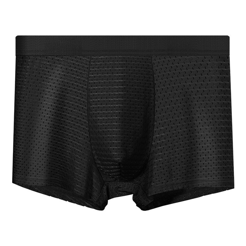 Muške bešivne boxerice, prozračan ice silk, srednji dio struka, jednobojne Canokov