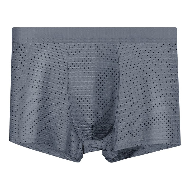 Muške bešivne boxerice, prozračan ice silk, srednji dio struka, jednobojne Canokov