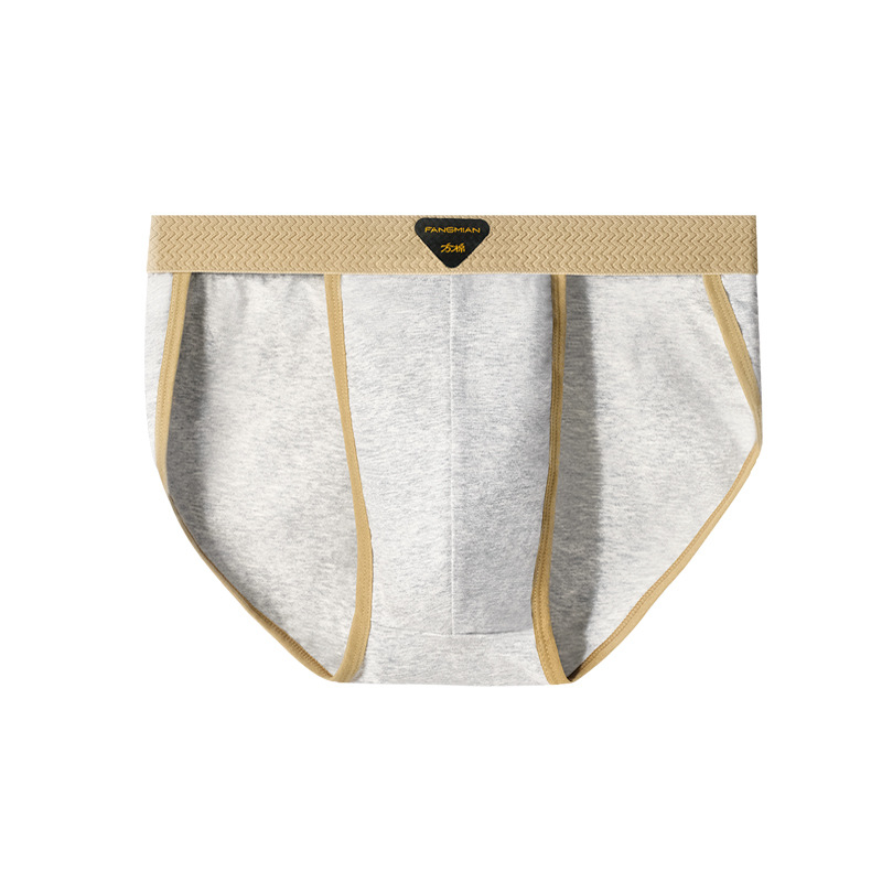 Muške gaćice od pamuka, antibakterijske, prozračna, srednji porast, visok razrez, sportski stil